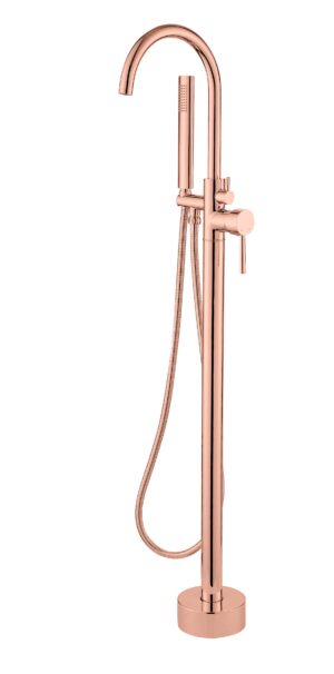 Best Design Lyon vrijstaande badkraan 120 cm rosé mat goud
