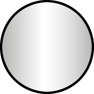 Best-design "goslar-nero" ronde spiegel diameter 80 cm