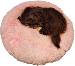 BestForPets hondenmand 70cm - Kattenmand - Roze - Donut - Pluche -Donutmand - Rond - Mand - Zacht