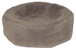 Bia fleece hoes hondenmand 0 50x50x12cm rond taupe