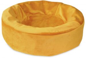 Bia royal fluweel hoes hondenmand 0 50x50x12cm rond oker
