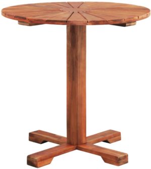 Bijzettafel eettafel tafel rond salontafel 70x70cm hout bruin