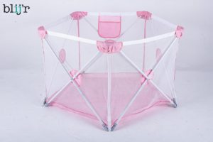 Blij'r Donny - Kinder Box met vaste bodem opvouwbaar met draagtas - roze