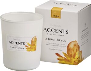 Bolsius Accents Scented Glass Geurkaars -A Touch of Sun