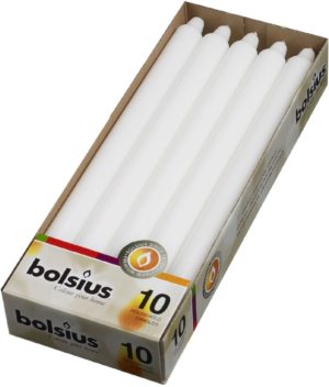 Bolsius Dinerkaars - 290/22 mm - 50 stuks - Wit