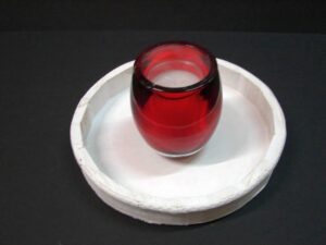 Bolsius Kandelaar Oval light 100/84 + vulling rood