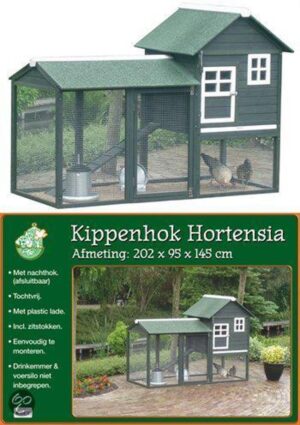Boon Hortensia Kippenhok - 202x95x145 cm - Groen