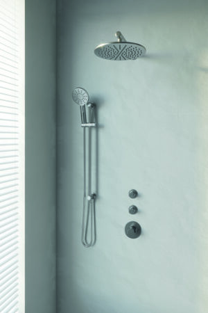 Brauer Brushed Edition thermostatische inbouw doucheset - Geborsteld nikkel - hoofddouche 30cm - wandarm - ronde handdouche - met glijstang