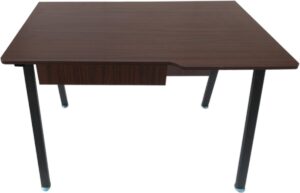 Bureau computer tafel Stoer - industrieel vintage - zwart metaal bruin hout