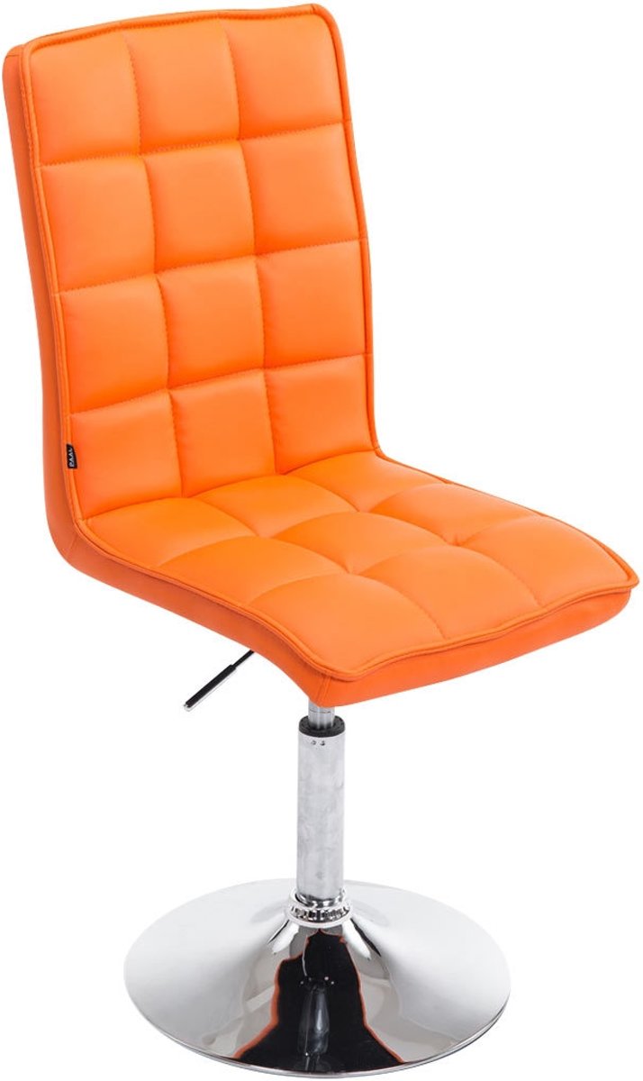 Stijg warmte Wat Clp Design eetkamerstoel PEKING V2 - max. belasting 135 kg, in hoogte  verstelbaar 41-55 cm, kunstleer - oranje - Woonaanraders