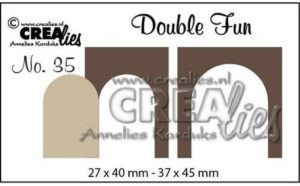 Crealies Double Fun no. 35 deurtjes hondenhok 27x40-37x45mm/ CLDF35