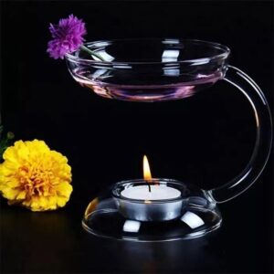 DHHM | Aroma | Geurbrander| Glazen kandelaar | Aroma therapie