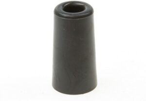 Deurbuffer / deurstopper zwart rubber 75 x 35 mm - deurstop