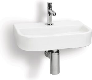 Differnz Ovale Small Fontein Toilet - Set - Fontein 38 x 24 cm inclusief fonteinkraan en sifon - Keramiek - Wit