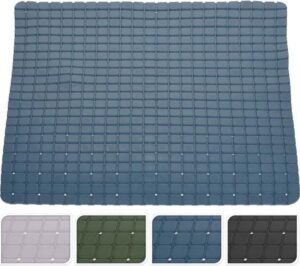 Donker groene antislip mat voor douchecabine 55 cm - Douchematten/badmatten - Badkamer accessoires matten