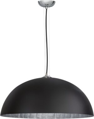 ETH Mezzo Tondo - Hanglamp - Krijtverf - Zwart - Zilver - Ø70 cm
