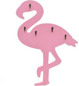Flamingo kinderkapstok - Roze - Hout - 5 haken
