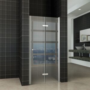 Fold vouwbare douchedeur nisdeur 80x200 cm rechts 8 mm glas