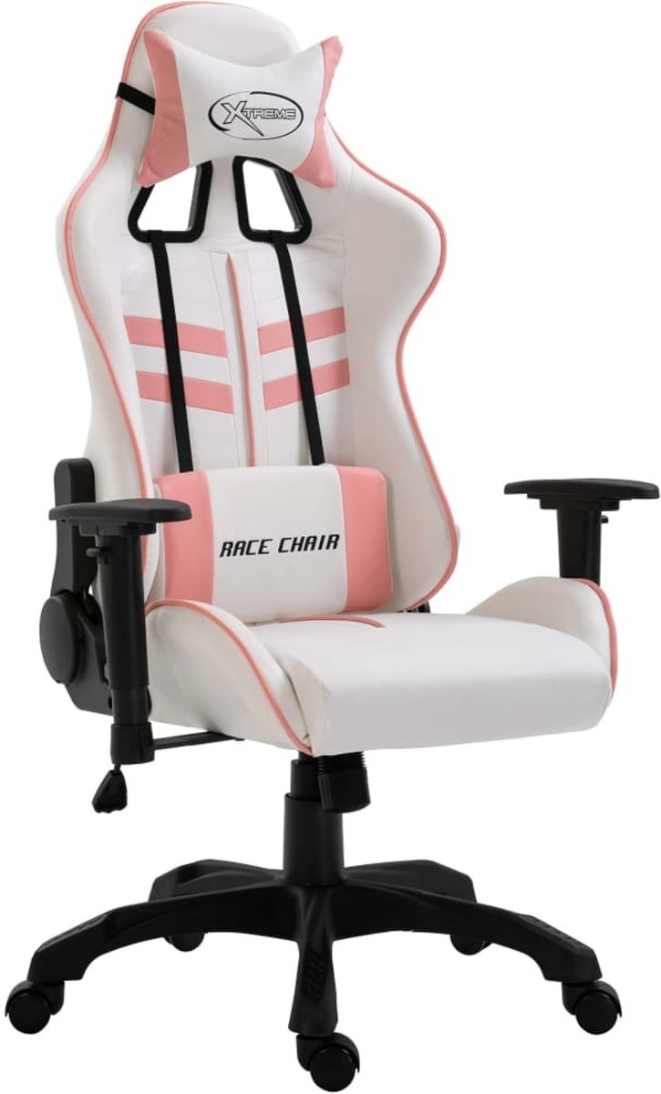 Gamestoel Roze Pink - Gaming Stoel - Gaming Chair - Bureaustoel racing - Racestoel - Bureau stoel gamen Woonaanraders