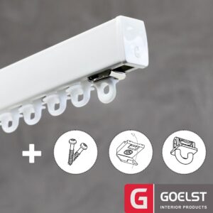 Goelst 4800 | Premium Gordijnrail Set Compleet voor Zware gordijnen | 4 meter (inkortbaar)
