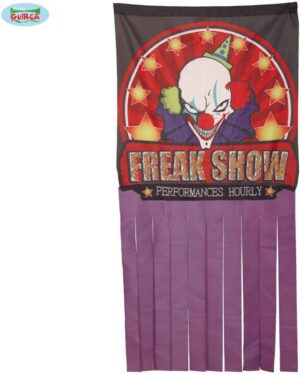 Gordijn Circus Freak Show 158 x 78 cm