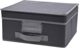 Grijze opbergdoos/opbergbox 44 cm - Opruimen - Opbergmanden voor kledingkast