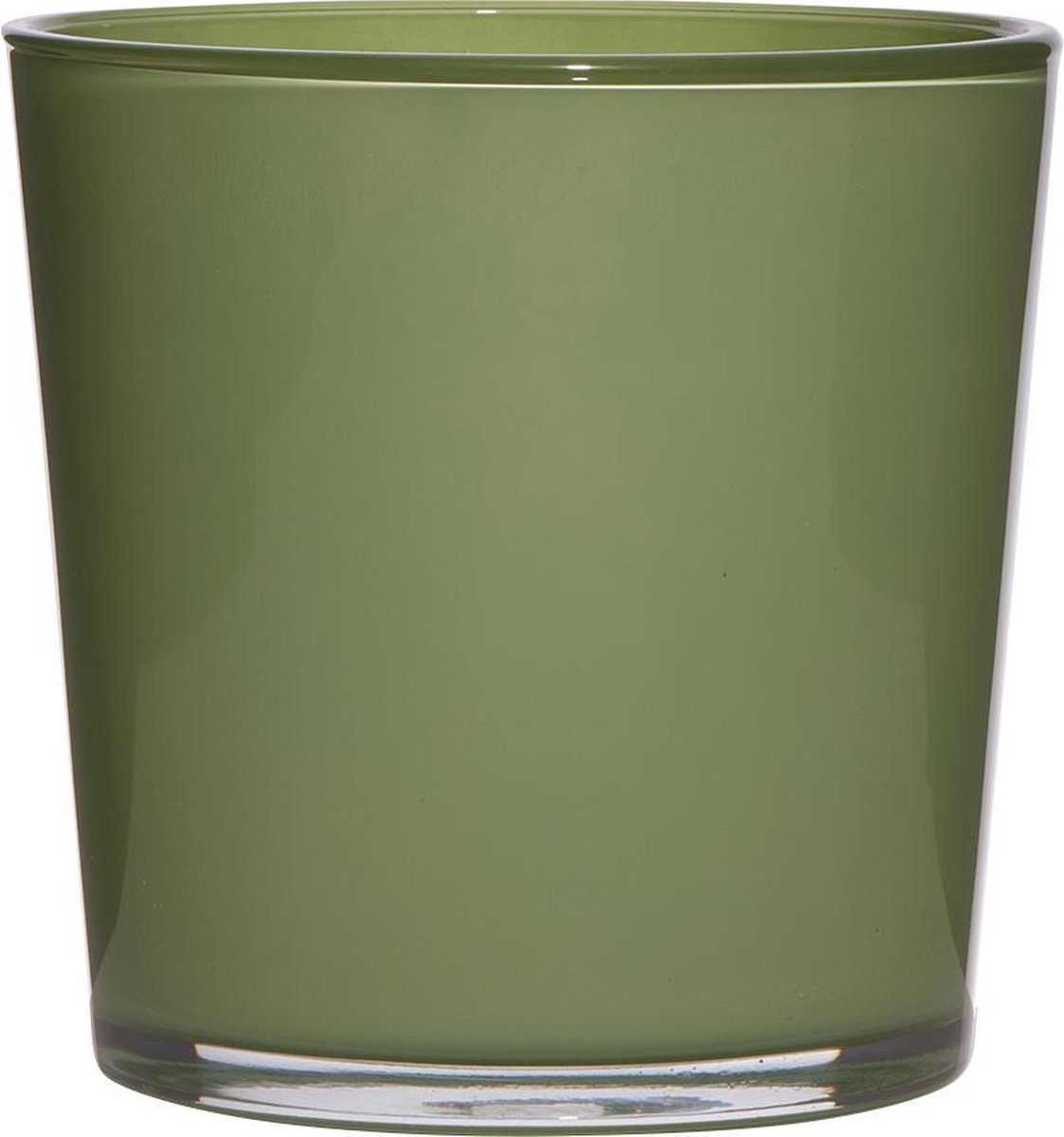 wastafel resterend wang Hakbijl Glass Conner - Glazen bloempot - Groen - h19 x d19 cm -  Woonaanraders