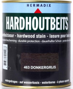 Hermadix Hardhout Beits - 0,75 liter - 463 Donkergrijs