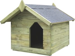 Hondenhok met opklapbaar dak FSC gempregneerd grenenhout