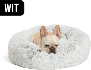 HondjeGezond Kattenmand - Wasbaar - Fluffy - Premium Zacht Schuim - Anti-Stress - Correcte Houding - Wit 60cm