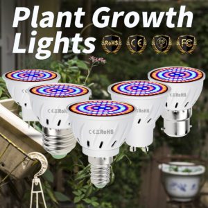Hoogwaardige groeilamp met 80 LEDS (B22 fitting) - bloeilamp - kweeklamp - grow light - groeilicht - kweekbak - kweekkas