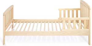 Houten kinderbed / peuterbed - 140x70 - met barrière - Scandinavische stijl - Blank hout