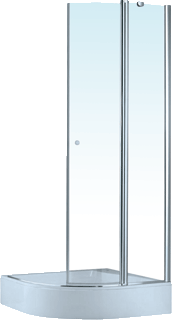 Hüppe 501 Design Pure douchedeur (bxh) 785 - 800x1900mm type deur zwaai + paneel voor plaatsing op douchebak/tegelvloer