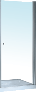 Hüppe 501 Design Pure douchedeur (bxh) 985 - 1015x1900mm type deur zwaai. 1-delig voor plaatsing op douchebak/tegelvloer