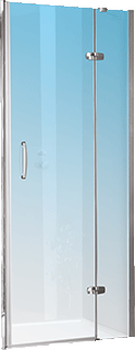 Hüppe Aura Elegance douchedeur (bxh) 755 - 770x1900mm type deur zwaai + paneel voor plaatsing op douchebak/tegelvloer