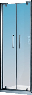 Hüppe Refresh Pure douchedeur (bxh) 865 - 905x2043mm type deur pendel. 2-delig voor plaatsing op douchebak/tegelvloer
