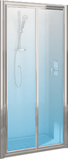 Ideal Standard Tipica douchedeur (bxh) 1000x1850mm positie deurscharnieren omkeerbaar voor plaatsing op douchebak