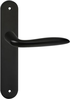 Impresso Lake Deurbeslag - Voor binnen - Ovaal deurschild met schroef- Aluminium/Zwart