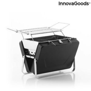 Innovagoods praktische houtskoolbarbecue koffer draagbaar + opvouwbaar | BBQ voor tuin en tafel