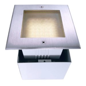 LED-grondspot Square II warm-wit