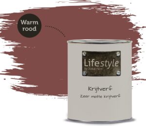 Lifestyle Krijtverf | Warm rood | 1 liter