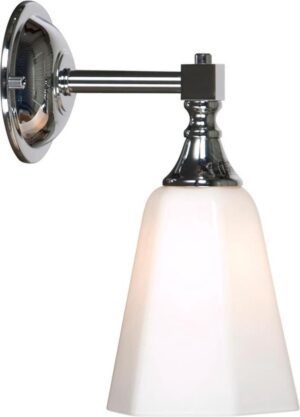 Linea Verdace - Badkamerlamp Classic Opal Wit Hexa Glas 1XG9IP44 Chroom