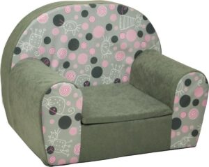 Luxe kinderstoel - kinderfauteuil - sofa - 60 x 45 - grijs - kitty