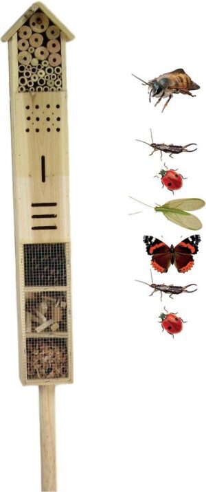 MaxxGarden Insectenhotel bijenhuis - vlinderhuis XL - staand - 150x15x10 cm