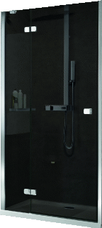Novellini Brera douchedeur (bxh) 740 - 760x2000mm type deur draai + paneel voor plaatsing op douchebak/tegelvloer