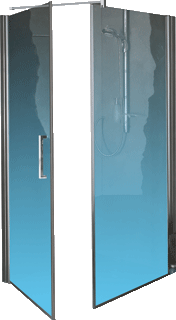Novellini Giada G+F deur douchedeur (bxh) 750 - 780x1950mm type deur draai. 1-delig voor plaatsing op douchebak/tegelvloer