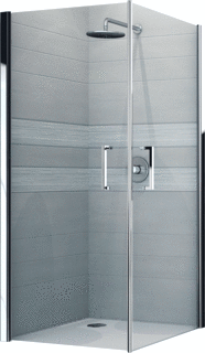 Novellini Giada G+F deur douchedeur (bxh) 870 - 900x1950mm type deur draai. 1-delig voor plaatsing op douchebak/tegelvloer