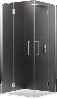 Novellini Louvre A douchedeur hoogte 1950mm type deur draai met vast paneel deur veiligheidsglas