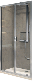 Novellini Lunes 2.0 douchedeur (bxh) 1020 - 1080x1950mm type deur draai. 2-delig voor plaatsing op douchebak/tegelvloer