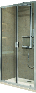 Novellini Lunes 2.0 douchedeur (bxh) 1080 - 1140x1950mm type deur draai. 2-delig voor plaatsing op douchebak/tegelvloer